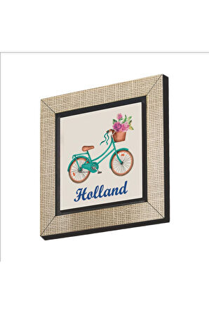 Hollanda Bisklet Görseli Baskılı Mdf Magnet krg-030