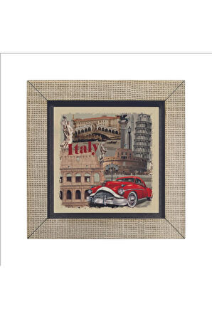 İtalya Görseli Baskılı MDF Magnet 7X7