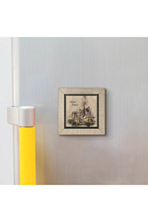 Notre Dame Baskılı Mdf Magnet(krg-005)buzdolabı Süsü