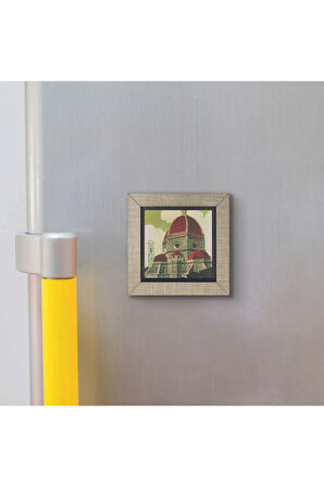İtalya Görseli Baskılı MDF Magnet 7X7
