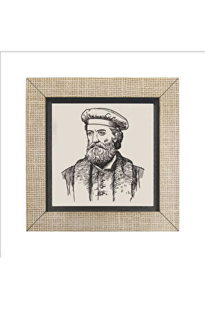 Italyan Kaşif Marco Polo Baskılı Mdf Magnetkrg-062buzdolabı Süsü