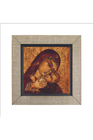 İsa ve Meryem Görseli Baskılı MDF Magnet 7X7