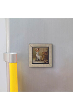 Banyo Sonrası (Theodore Jacques Ralli, 1901) Baskılı MDF Magnet 7X7