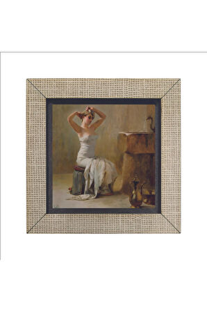 Banyo Sonrası (Theodore Jacques Ralli, 1901) Baskılı MDF Magnet 7X7