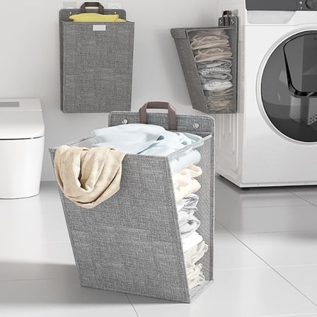 Dekoratif Ürün Ev Düzeni Günlük Kullanım Gri Kumaş Banyo Duvar Kapı Arkası Düzenleyici Sepeti