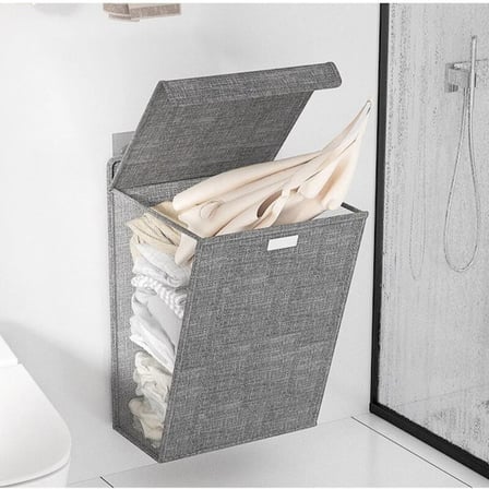 Dekoratif Ürün Ev Düzeni Günlük Kullanım Gri Kumaş Banyo Duvar Kapı Arkası Düzenleyici Sepeti