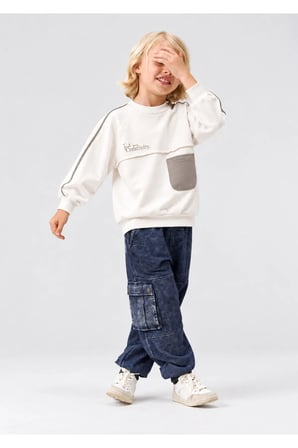ERKEK ÇOCUK CEP DETAYLI SWEATSHIRT