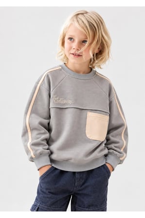 ERKEK ÇOCUK CEP DETAYLI SWEATSHIRT