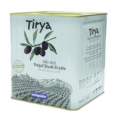 TİRYA MEGA BOY GEMLİK YAĞLI SELE SİYAH ZEYTİN 231-260 KLB. / 10 KG.
