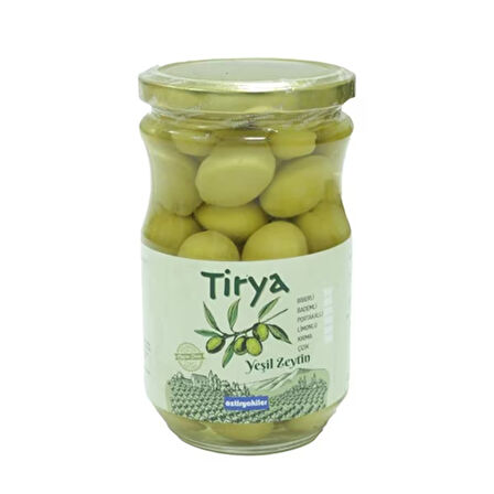 TİRYA JUMBO BOY DOMAT KOKTEYL YEŞİL ZEYTİN 400 GR.