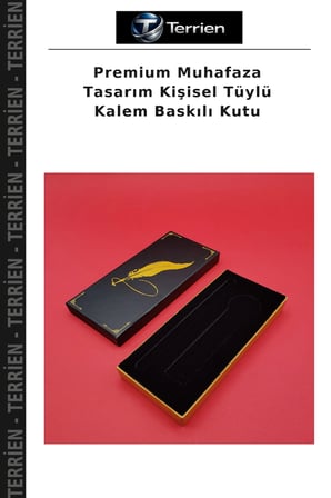 Premium Muhafaza Tasarım Kişisel Tüylü Kalem Baskılı Kutu