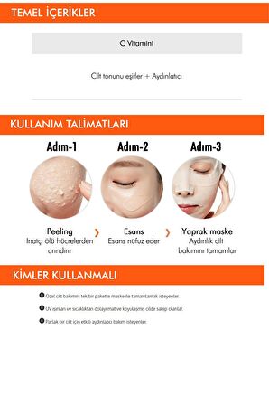 3 Aşamalı Aydınlatıcı Maske  (15g) 3 step Whitening Mask