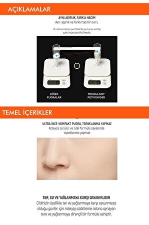 Matlaştırıcı Transparan Ultra Hafif Sıkıştırılmış Pudra 8g Airy Pot Pressed Powder (Translucent)