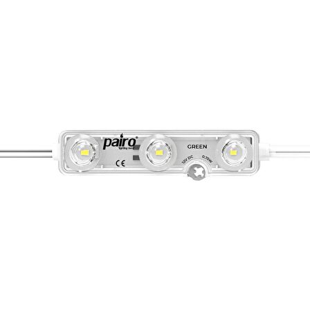 Pairo Signage Reklam Modülü ve Mercek Led Yeşil 0.72W 12V (50 Adet)