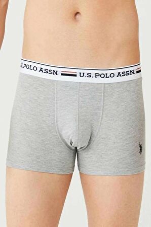 U.S. Polo Assn. Erkek 3'lü Boxer Kırmızı-Gri-Lacivert