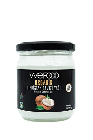 Wefood Organik Hindistan Cevizi Yağı 150 ml (Soğuk Sıkım)