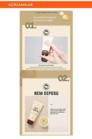 Güneşten Yıpranmış Ciltler İçin Uyku Maskesi 130ml APIEU Mashed Potato Pack