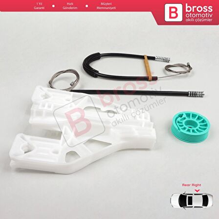 Citroen C5 MK2 MK3 2007-2018 4/5 Kapı 9675898980 İçin Elektrikli Ön Sağ Cam Kriko Tamir Seti