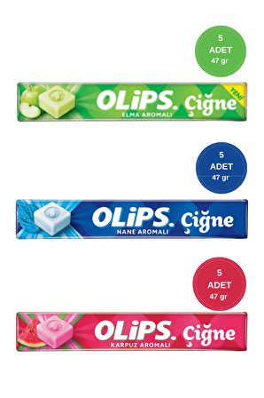 Olips Çiğne Ferahlatıcı Çiğnenebilir Şeker Çeşitleri 47gr - 15 Adet