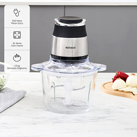 Karaca Megablend 3L Ultra Geniş Cam Hazneli İnox Doğrayıcı
