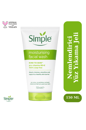 Kind To Skin Gerginlik Hissi Bırakmayan Nemlendirici Yüz Temizleme Jeli 150 Ml