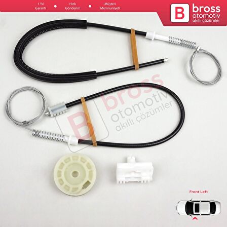 PEUGEOT 106 1 2 İçin Ön Sol Kapı Cam Mekanizması Tamir Seti