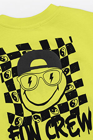 Panço Erkek Çocuk Baskılı T-Shirt Sarı