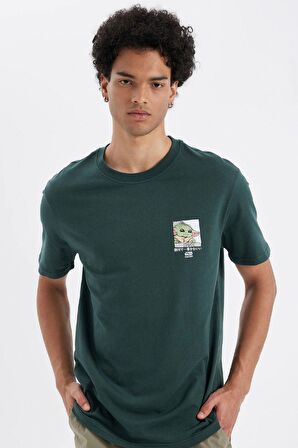 DeFacto Star Wars-Mandalorian Regular Fit Bisiklet Yaka Kısa Kollu Tişört C6524AX24AUGN536