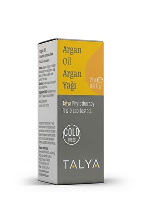 Argan Yağı Soğuk Sıkım%100 Saf Ve Doğal 20 ml