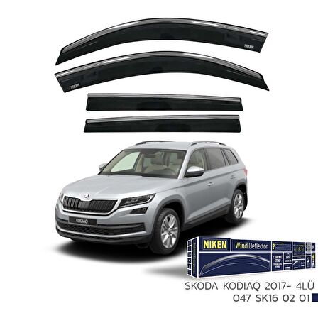 Skoda Kodiaq Niken Kromlu Cam Rüzgarlığı 4lü Set 2017 ve Üstü