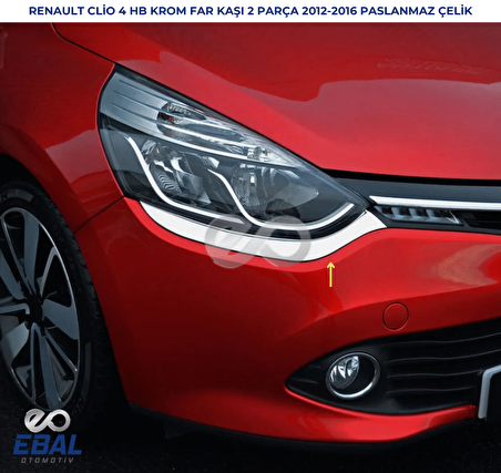 Renault Clio 4 HB Krom Far Kaşı 2 prç 2012-2016 P.Çelik