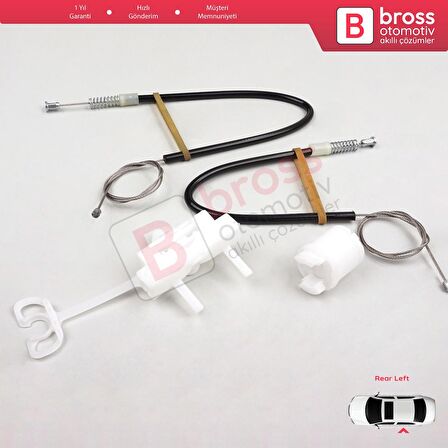 Fiat Linea 323 110 2007-2018 51789674 İçin Manuel Arka Sol Kapı Cam Kriko Tamir Seti