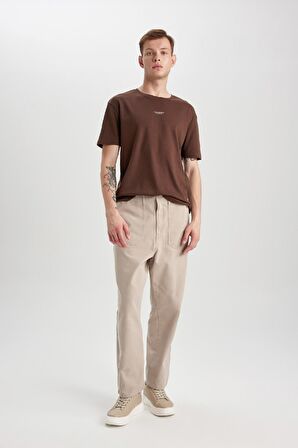 DeFacto Regular Fit Bisiklet Yaka Baskılı Kısa Kollu Ağır Kumaş Tişört B4217AX24SPBN497