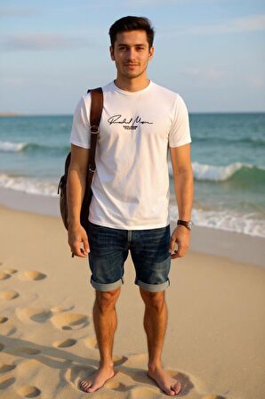 Erkek  Yumuşak Kumaş Enjeksiyon Baskılı T-Shirt