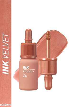 Yüksek Pigmentli, Kadife Görünümlü, Gün Boyu Kalıcı Tint Peripera Ink Velvet (24 Milky Nude)