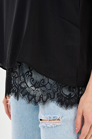 ALEXANDERGARDI UÇU DANTELLİ ASKILI BLUZ (ARTNR5473)