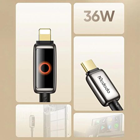 Mcdodo İphone Braket Serisi Stand Data-Şarj Kablosu-Siyah Ca-6670