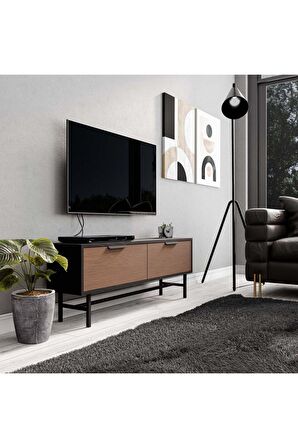 4010 BLANCO 138 CM (METAL AYAKLI) TV ÜNİTESİ SİYAH KAPLAN