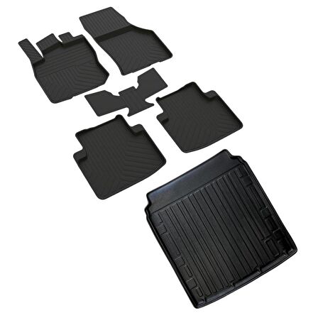 Volkswagen Passat B9 Ferrous 4D Havuzlu Kauçuk Paspas ve ALT 3D Bagaj Havuzu 2024 ve Üstü