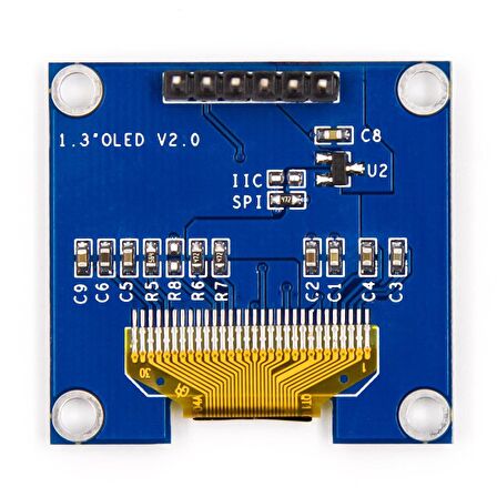 1.3 inç 6 Pinli SPI İletişimli OLED LCD Modülü