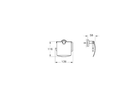 VitrA Base 300 A44112 Tuvalet Kağıtlığı, Krom