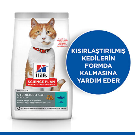 Hill's Sterilised Kısırlaştırılmış Ton Balıklı Kedi Maması 15 Kg