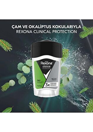 Rexona Clinical Protection Active Fresh Erkek Stick Deodorant 45 ml