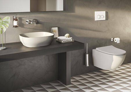 VitrA Outline 5994B420 Kare Çanak Lavabo, 48 cm, Mat Bej