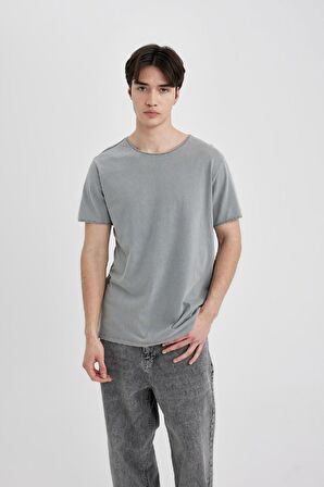 DeFacto Regular Fit Bisiklet Yaka Kısa Kollu Tişört B3491AX24SPGR367