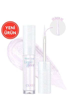 Işıltılı ve Şeffaf Likit Glitter CLIO Moon Glass Liquid Glitter Sweet Cloud (03 Violet Topping)