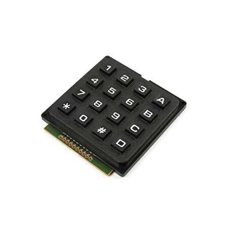 4x4 Telefon Stili Matrix Keypad Siyah Tuş Takımı