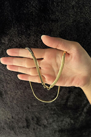 14 Ayar Altın İtalyan Balıksırtı Kolye 5.10 mm