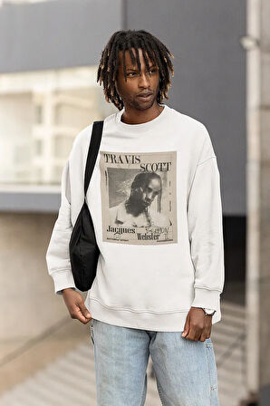 Travis Scott Baskılı Unisex Oversize Rapper Sweatshirt