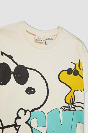 DeFacto Erkek Çocuk Snoopy 2'li Takım Kısa Kollu Tişört Deniz Şortu B7612A824HSGN1092